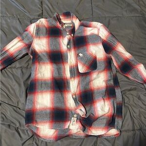 Abercrombie & Fitch Red and Blue Plaid Shirt